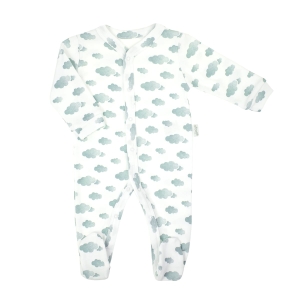 Pajacyk dla niemowlaka chłopca w chmurki Bamarnicol