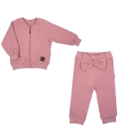Komplet ubranek dla dziewczynki niemowlaka bluza i spodnie Bamarnicol