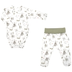 Komplet ubranek dla niemowlaka chłopca body i półśpiochy Bamarnicol Indianin