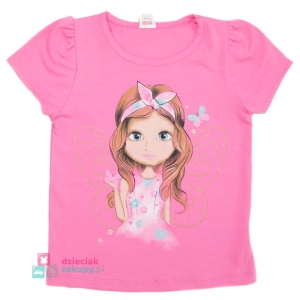 Bluzka dla dziewczynki na krótki rękaw z wróżką Atut