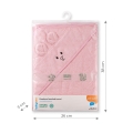 Okrycie kąpielowe bambusowe dla niemowlaka 100x100 cm Baby Ono 1553/01 różowe