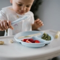 Silikonowy talerzyk z przyssawką dla niemowląt Baby Ono 1482/01 niebieski