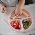 Silikonowy talerzyk z przyssawką dla niemowląt Baby Ono 1482/02 różowy