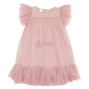 Elegancka sukienka na krótki rękaw dla dziewczynki z tiulem Atut