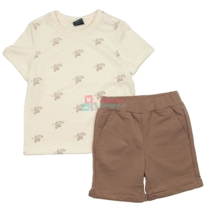 Komplet ubranek dla chłopca bluzka w motory i spodenki GT