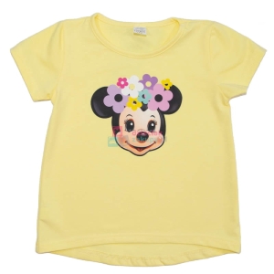 Bluzka dla dziewczynki z myszką żółta