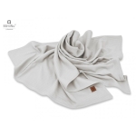 Kocyk dla dzieci od 1 dnia życia do 6 lat Interlock bawełna szary 75x100 cm