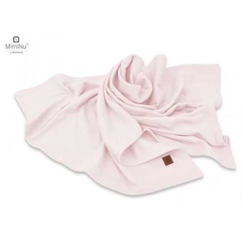 Kocyk dla dzieci od 1 dnia życia do 6 lat Interlock bawełna różowy 75x100 cm