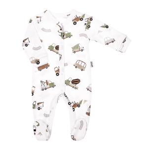 Pajacyk dla niemowlaka chłopca Nicol Autka