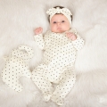 Komplet ubranek body i śpiochy dla dziewczynki Nicol Kropeczka