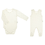 Komplet ubranek body i śpiochy dla dziewczynki Nicol Kropeczka