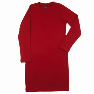 Sukienka obcisła dla dziewczynki czerwona Prążek Atut