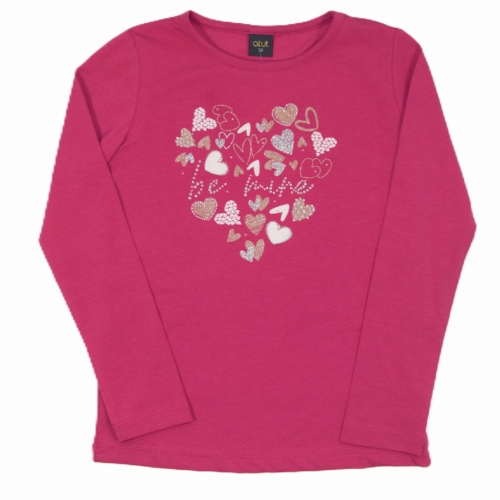 Bluzka dla dziewczynki na długi rękaw Serduszka Atut