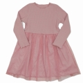 Sukienka dla dziewczynki z tiulem i brokatem Atut różowa