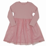 Sukienka dla dziewczynki z tiulem i brokatem Atut różowa