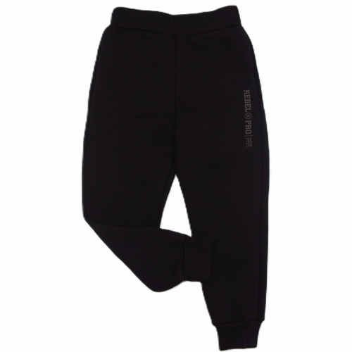 Dresowe ocieplane spodnie ze ściągaczami GT czarne