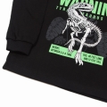 Bluzka chłopięca na długi rękaw czarna z dinozaurem GT
