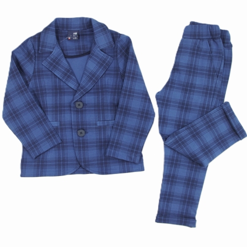 Garnitur dziecięcy dla chłopca w kratkę GT