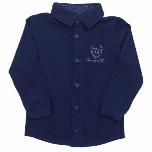 Elegancka koszula dla chłopca granatowa GT