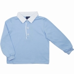 Bluzka polo na długi rękaw dla chłopca błękitna GT