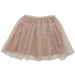 Tiulowa spódniczka dla dziewczynki z brokatem Atut beżowa