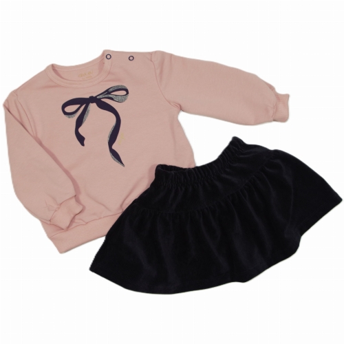 Komplet ubranek dla dziewczynki bluza i spódniczka Atut