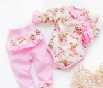 Komplet ubranek dla dziewczynki body i półśpiochy Gamex Pink Bear