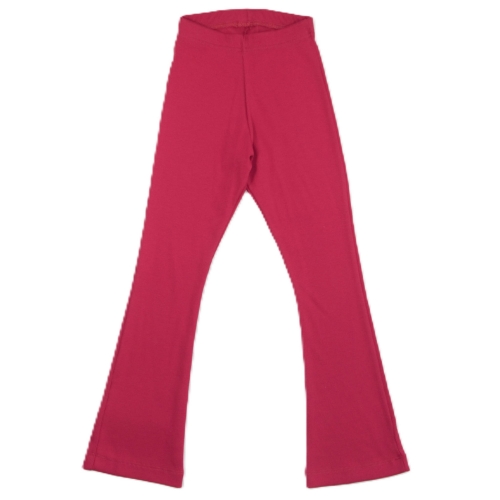 Legginsy prążek dzwony dla dziewczynki Atut różowe