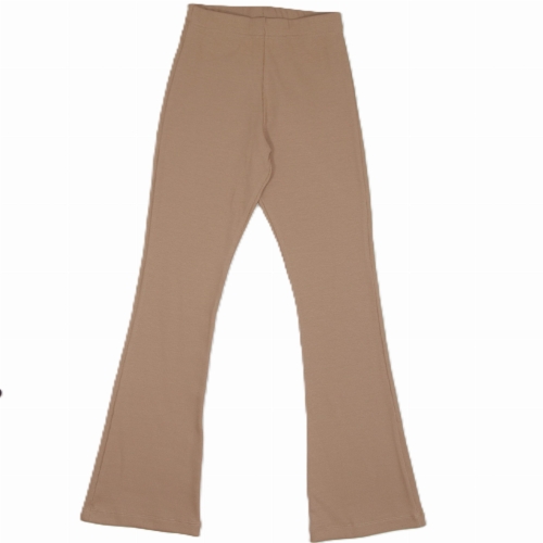 Legginsy prążek dzwony dla dziewczynki Atut beżowe