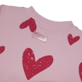 Bluza na zamek dla dziewczynki w serca Atut różowa