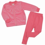 Komplet ubranek dla dziewczynki bluza na zamek i spodnie Atut