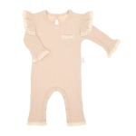 Pajac dla dziewczynki niemowlaka bez stópek Bamarnicol Koronka