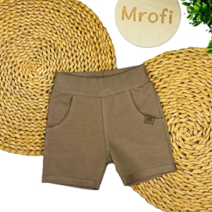Krótkie spodenki dla chłopca Mrofi brązowe