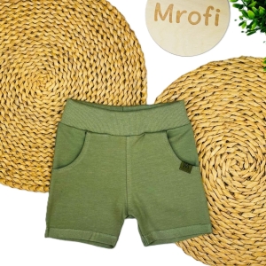 Krótkie spodenki dla chłopca Mrofi oliwka