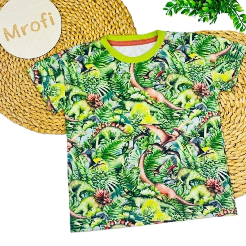 Bluzka dla chłopczyka na krótki rękaw Mrofi Dinozaury