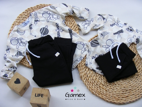 Komplet ubranek dla chłopca bluzka i spodenki Gamex Kosmos