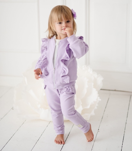 Komplet dresowy dla dziewczynki bluza na zamek i spodnie Gamex Iga