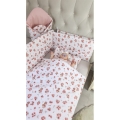 Pościel 3 elementowa do łóżeczka 120x90 kołderka , poduszka 40x60 z ochraniaczem Kaczuszki Pudrowy róż