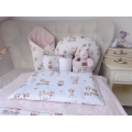 Pościel do łóżeczka 2 elementowa kołderka 135/100cm, poduszka 40/60cm Żyrafki