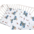 Pościel do łóżeczka 2 elementowa dla niemowląt 120x90 Dino w autkach