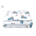 Pościel do łóżeczka 2 elementowa dla niemowląt 120x90 Dino w autkach
