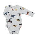 Komplet ubranek dla niemowlaka chłopca body i półśpiochy Bamarnicol Samoloty