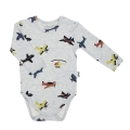 Komplet ubranek dla niemowlaka chłopca body i półśpiochy Bamarnicol Samoloty