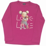 Bluzka dziewczęca na długi rękaw dziewczynka z pieskiem Atut