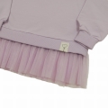 Bluza dla dziewczynki z falbaną z tiulu Atut fioletowa