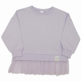 Bluza dla dziewczynki z falbaną z tiulu Atut fioletowa