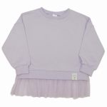Bluza dla dziewczynki z falbaną z tiulu Atut fioletowa
