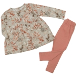 Komplet ubranek dla dziewczynki bluzka i legginsy Atut Listki