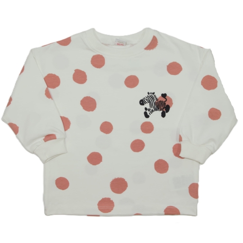 Bluza dla dziewczynki z długim rękawem Atut w kropki