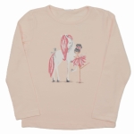 Bluzka dziewczęca na długi rękaw Atut różowa